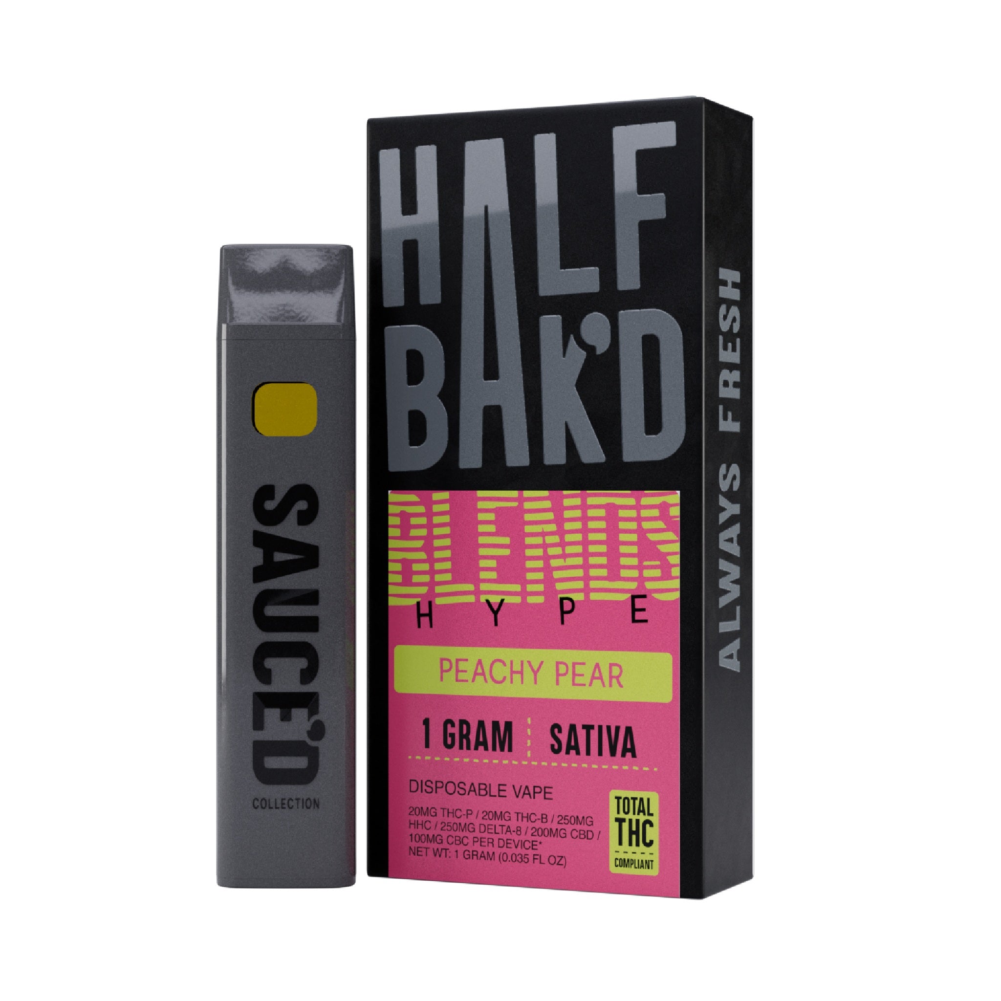 Half Bakd Hype Blend THC Device - 1000mg - Image 2