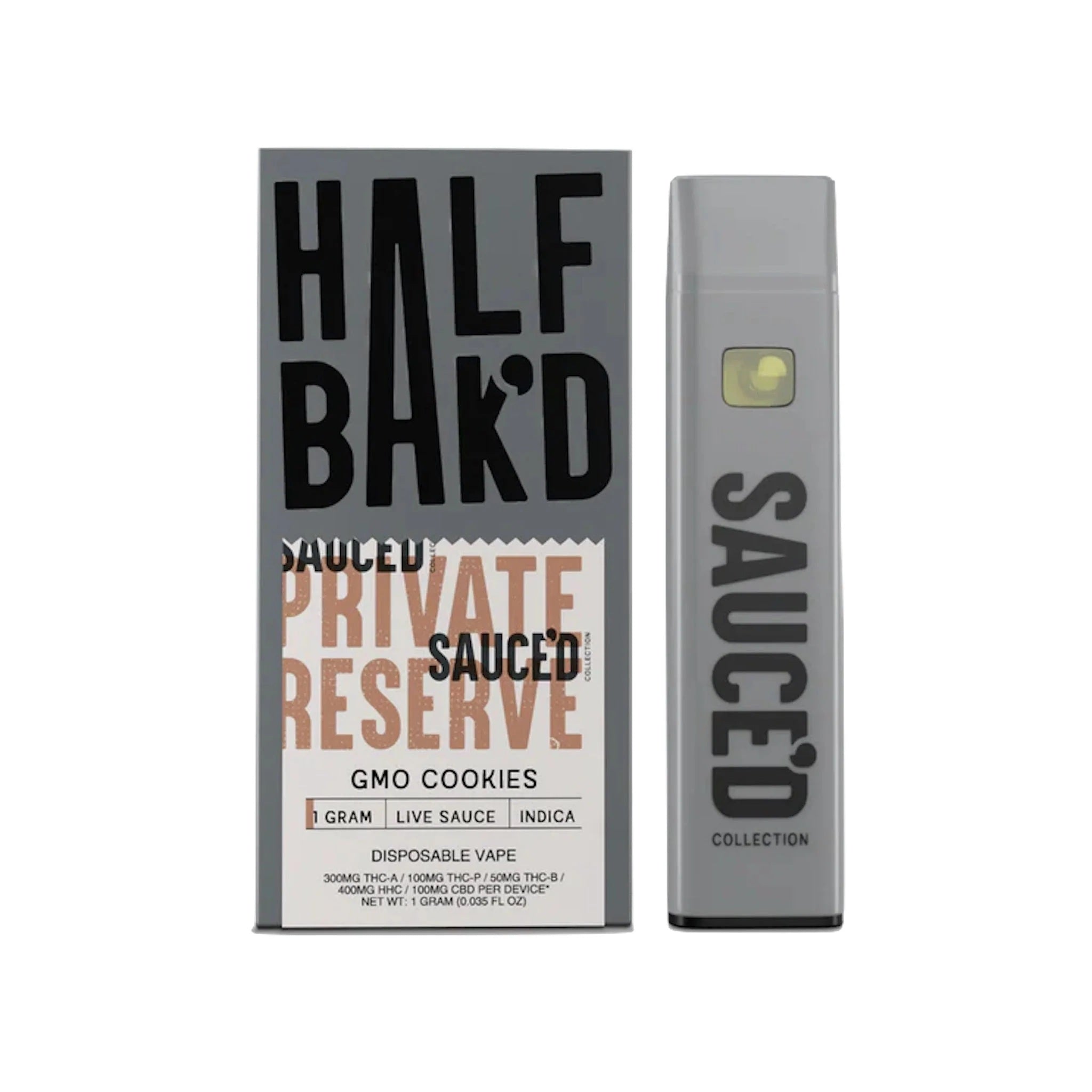 Half Bakd Sauced THC Private Reserve Device - 1000mg - Image 3