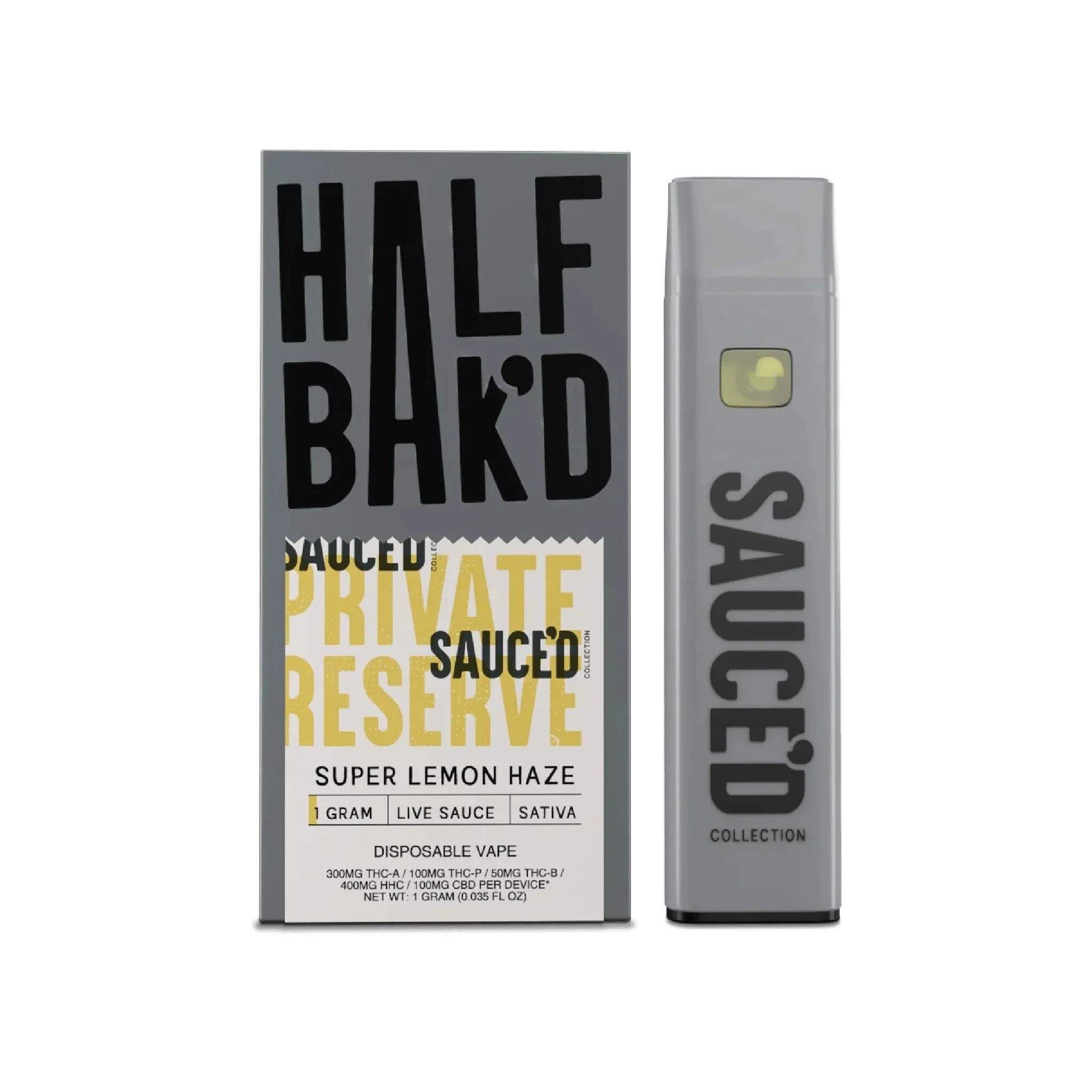 Half Bakd Sauced THC Private Reserve Device - 1000mg - Image 2