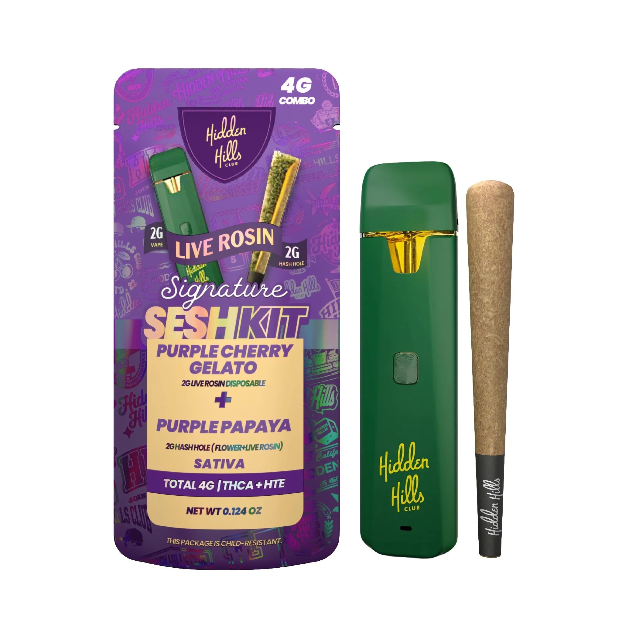 Hidden Hills 4G Live Rosin Signature Seshkit (Device + Hash Hole) - Image 2
