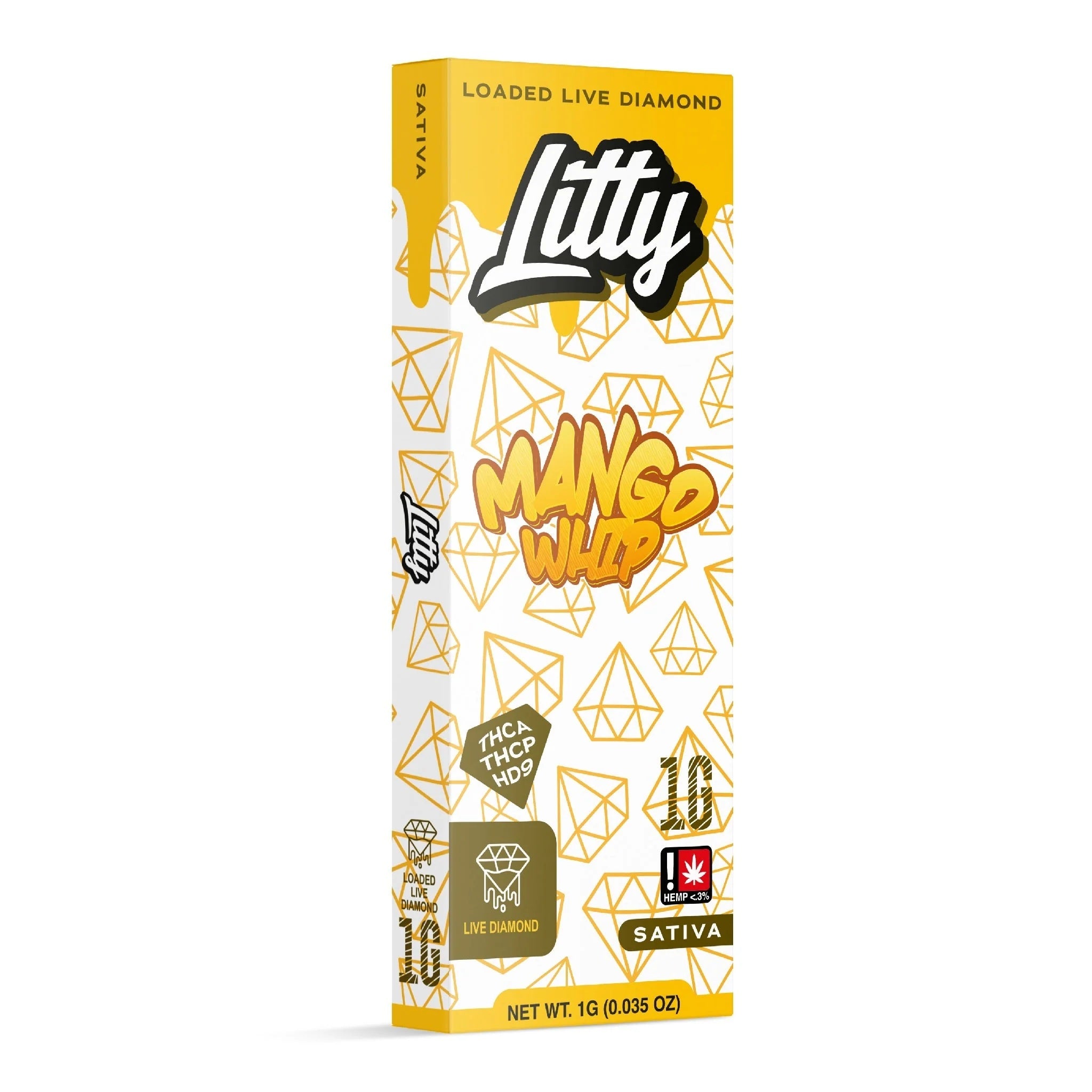 Litty Loaded Live Diamond THC-A + THC-P Device - 1000mg - Image 3
