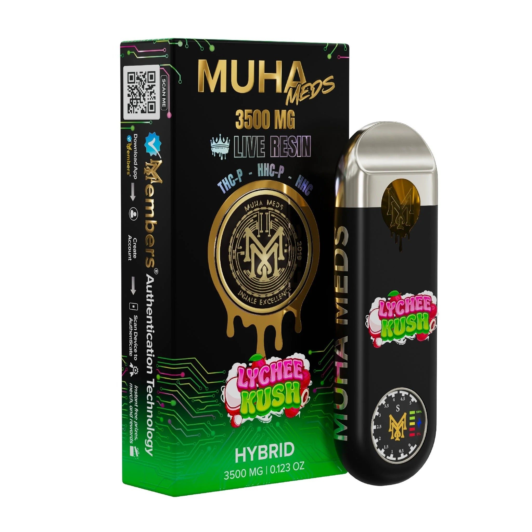 Muha Meds Live Resin THC-P New Gen 3 Unit - 3500mg - Image 3