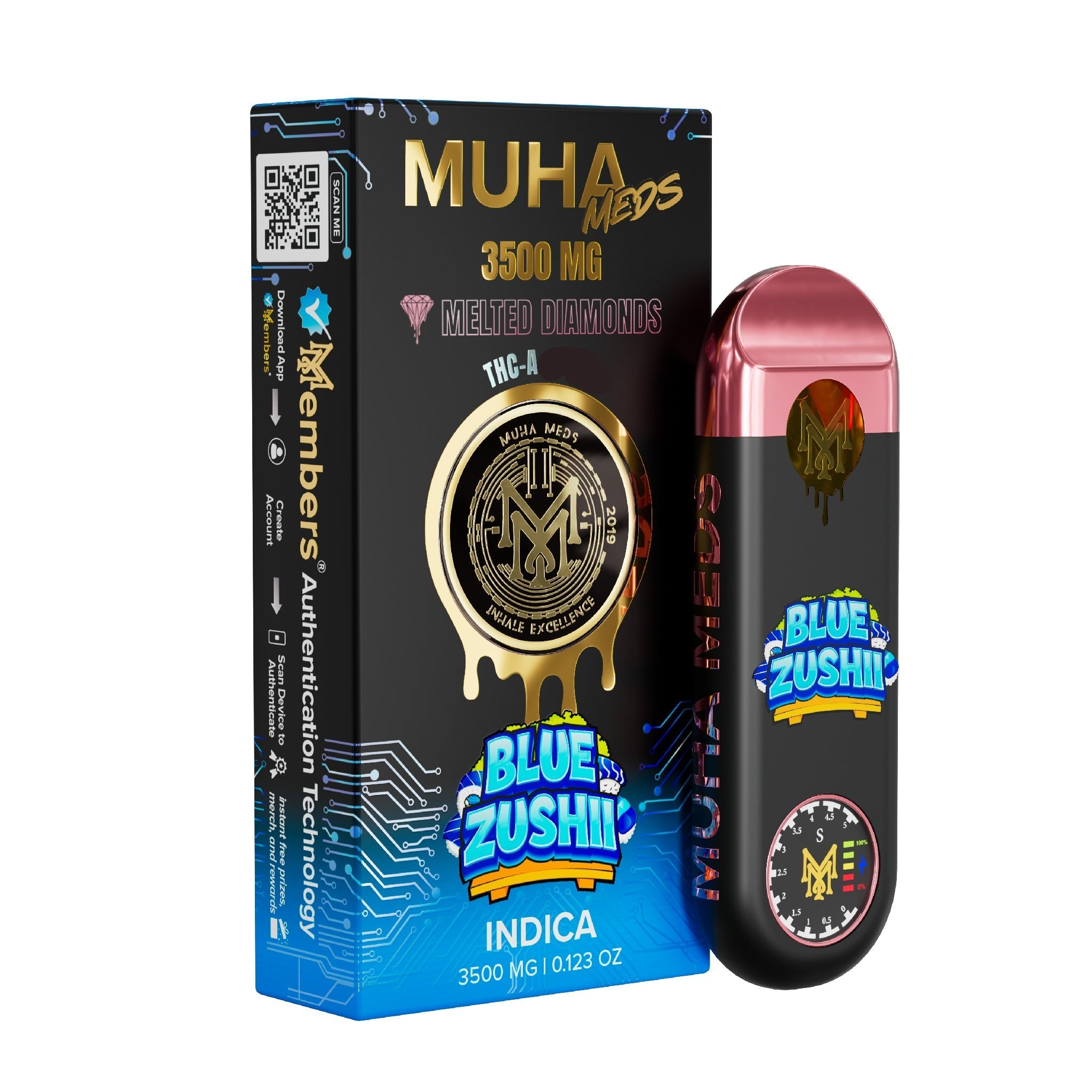 Muha Meds Melted Diamonds THC-A New Gen 3 Unit - 3500mg - Image 2