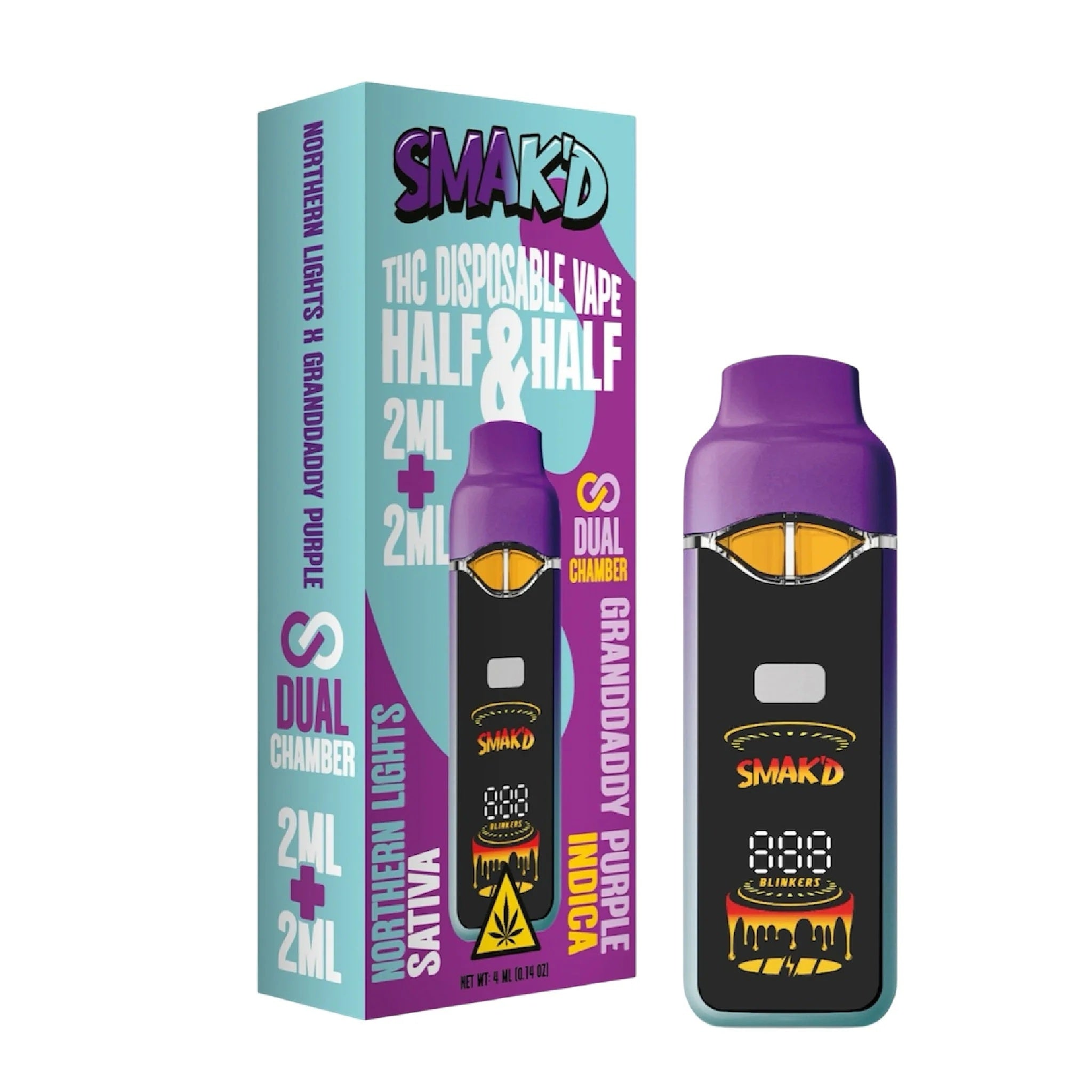 Smakd Half & Half Live Resin THC Dual Unit - 4000mg - Image 4
