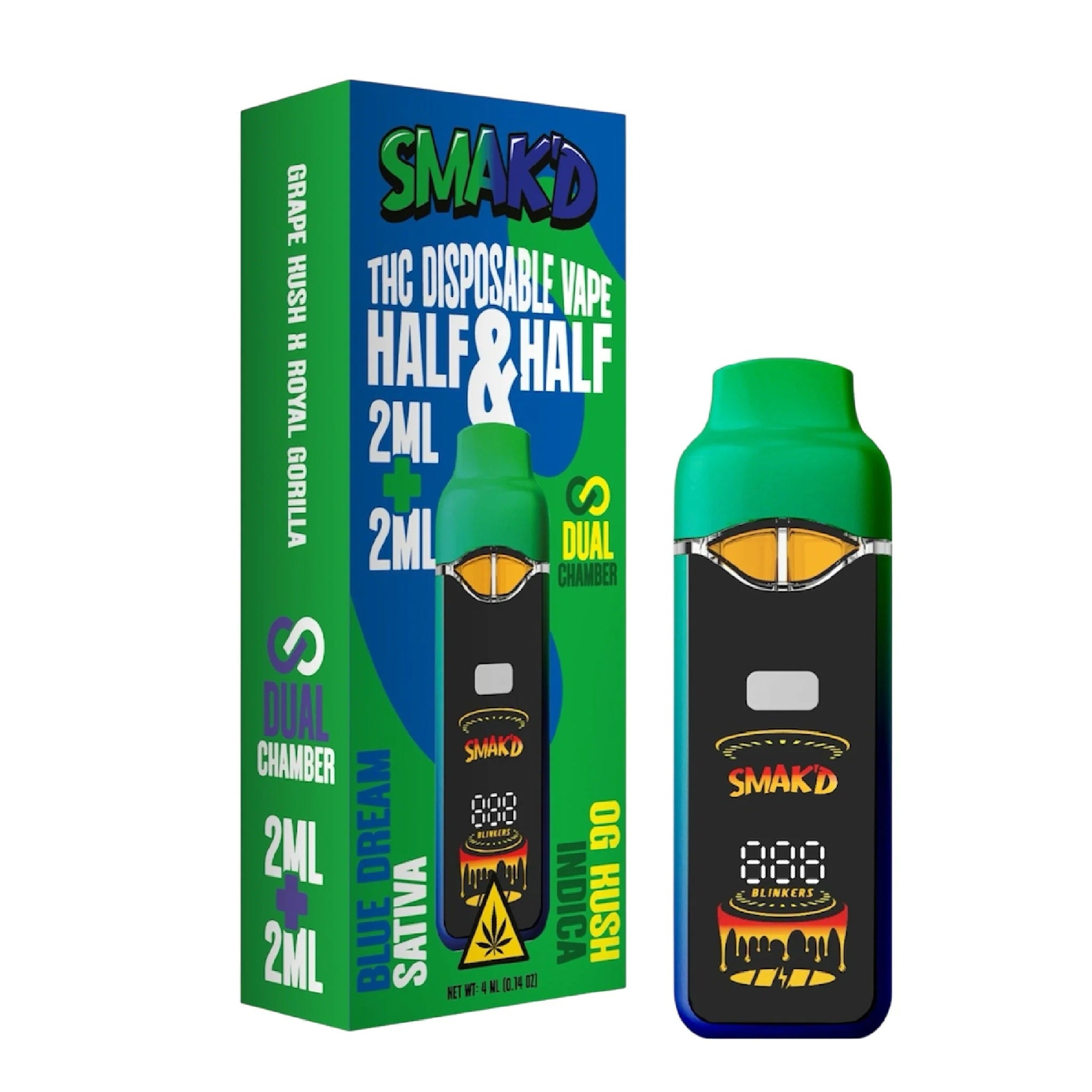 Smakd Half & Half Live Resin THC Dual Unit - 4000mg - Image 5