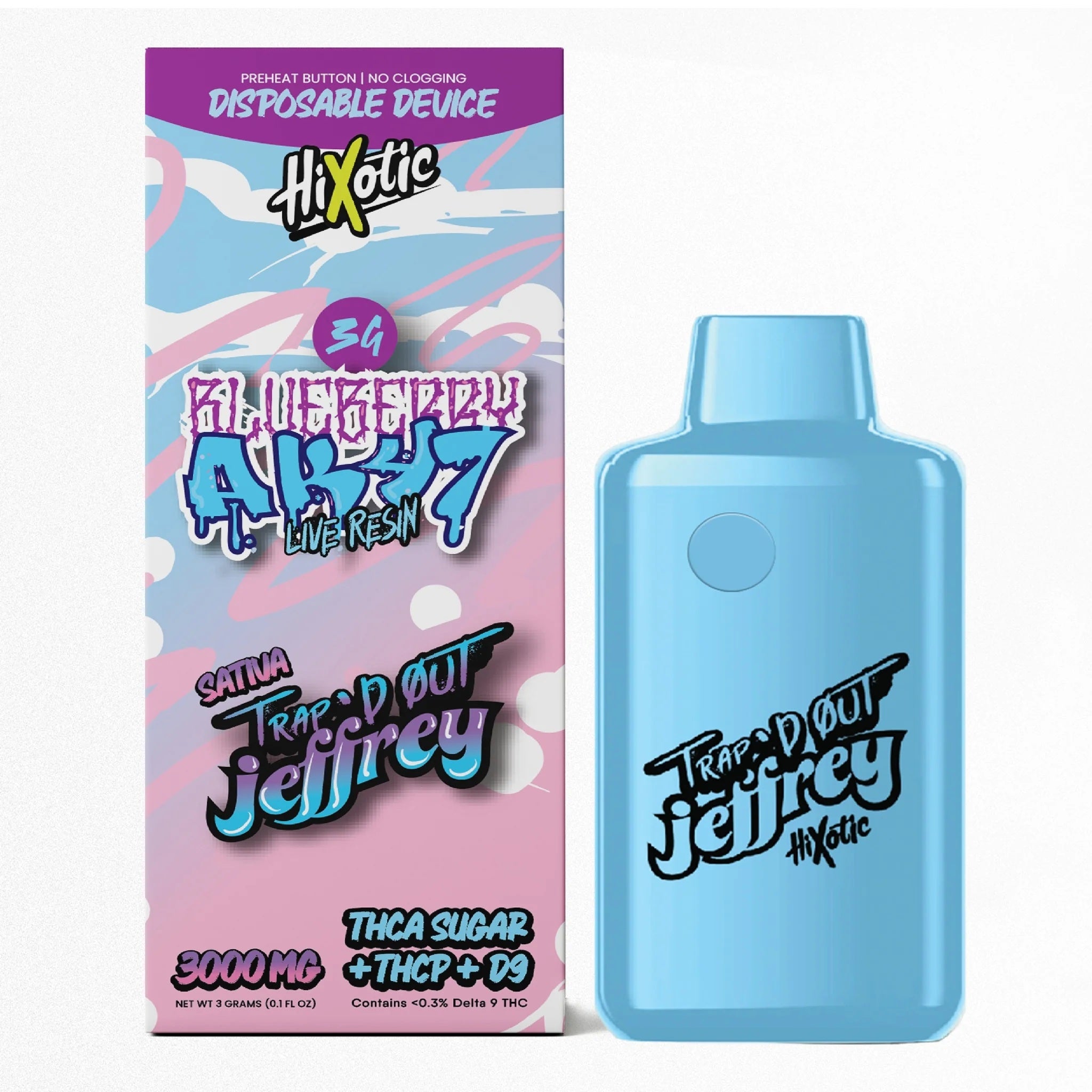 Trapd Out Jeffrey THC-A Sugar Blend Device - 3000mg - Image 2